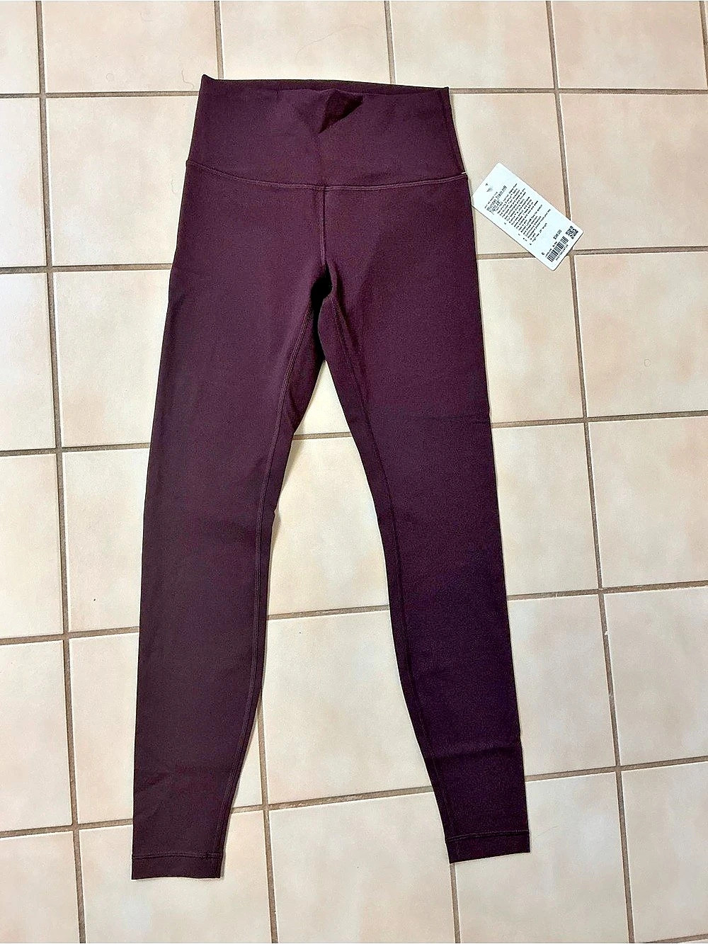 Lululemon Wunder Train High-Rise Tight 28" Size 6 Black Plum NWT!
